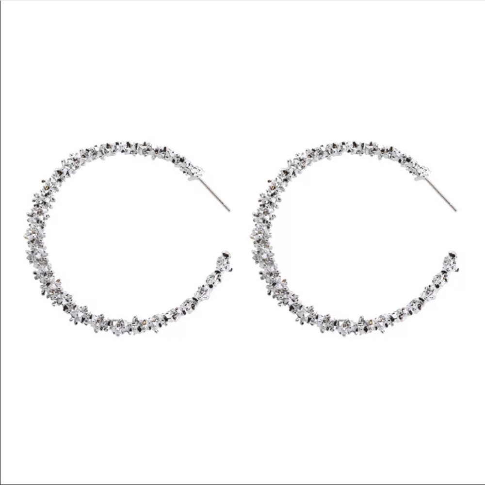 • Arianna • Etched Hoop Earrings - Picture 3 of 4